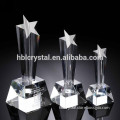 Popular k9 crystal star trophy for company anniversity gift&prize